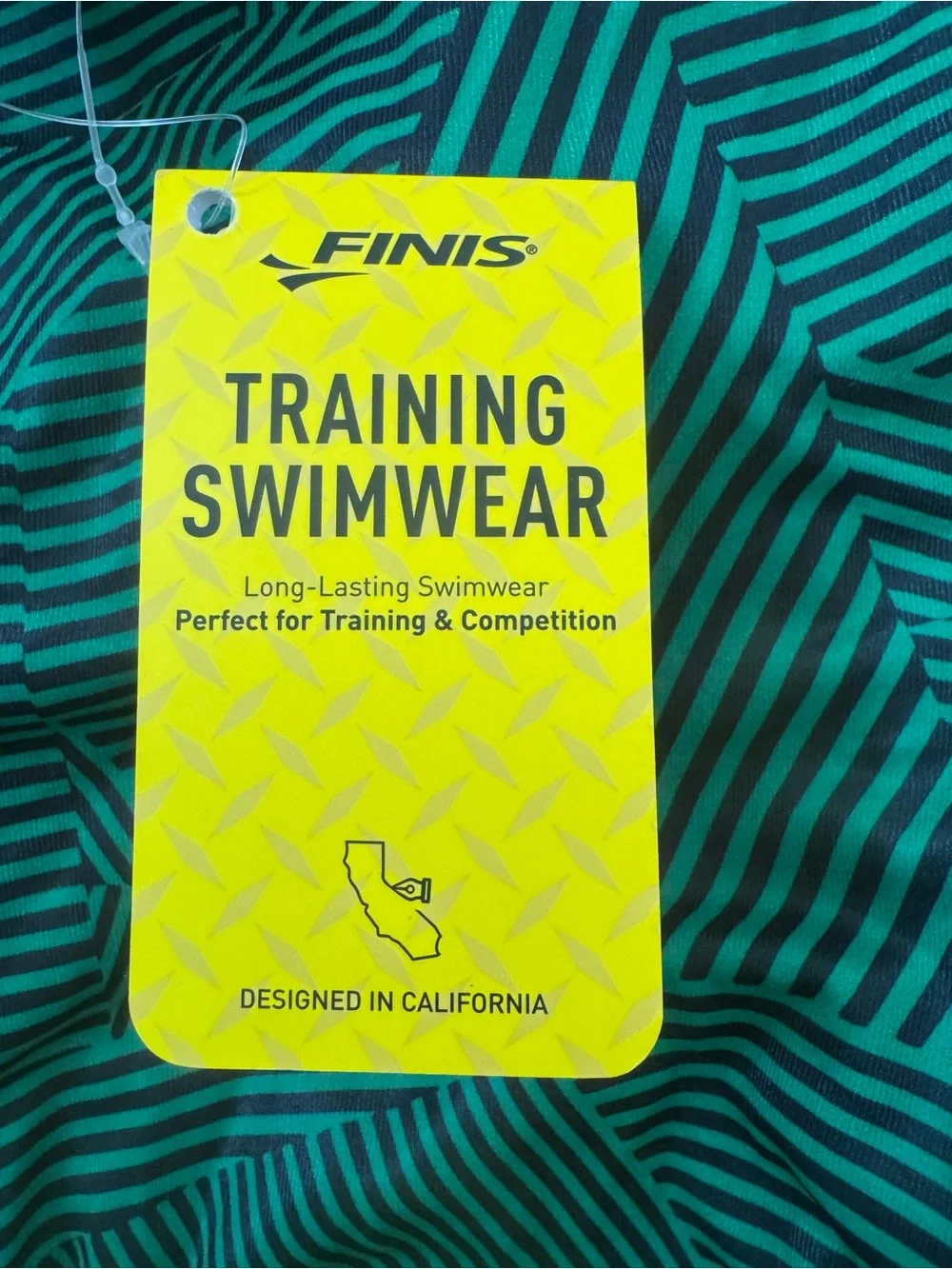 NWT FINIS Bladeback Racing Training Competitive Swimsuit Green Navy 22 Girl 6